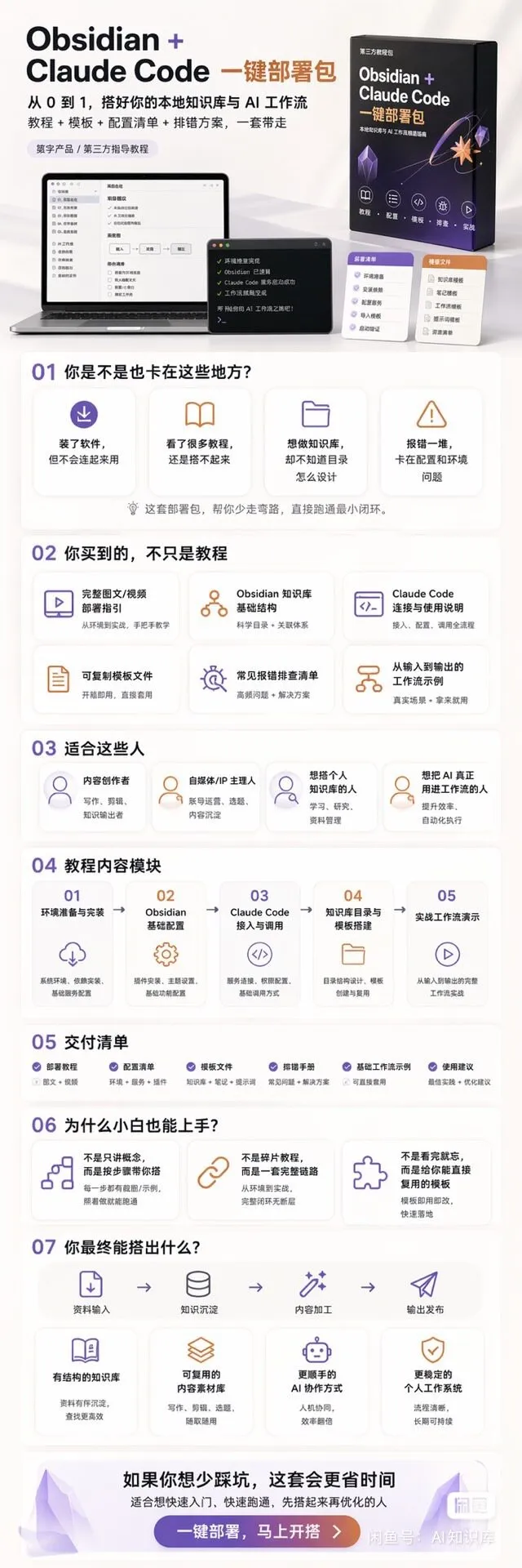 AI本地部署Obsidian+Claude Code一键部署教程 AI本地部署Obsidian+Claude Code一键部署教程