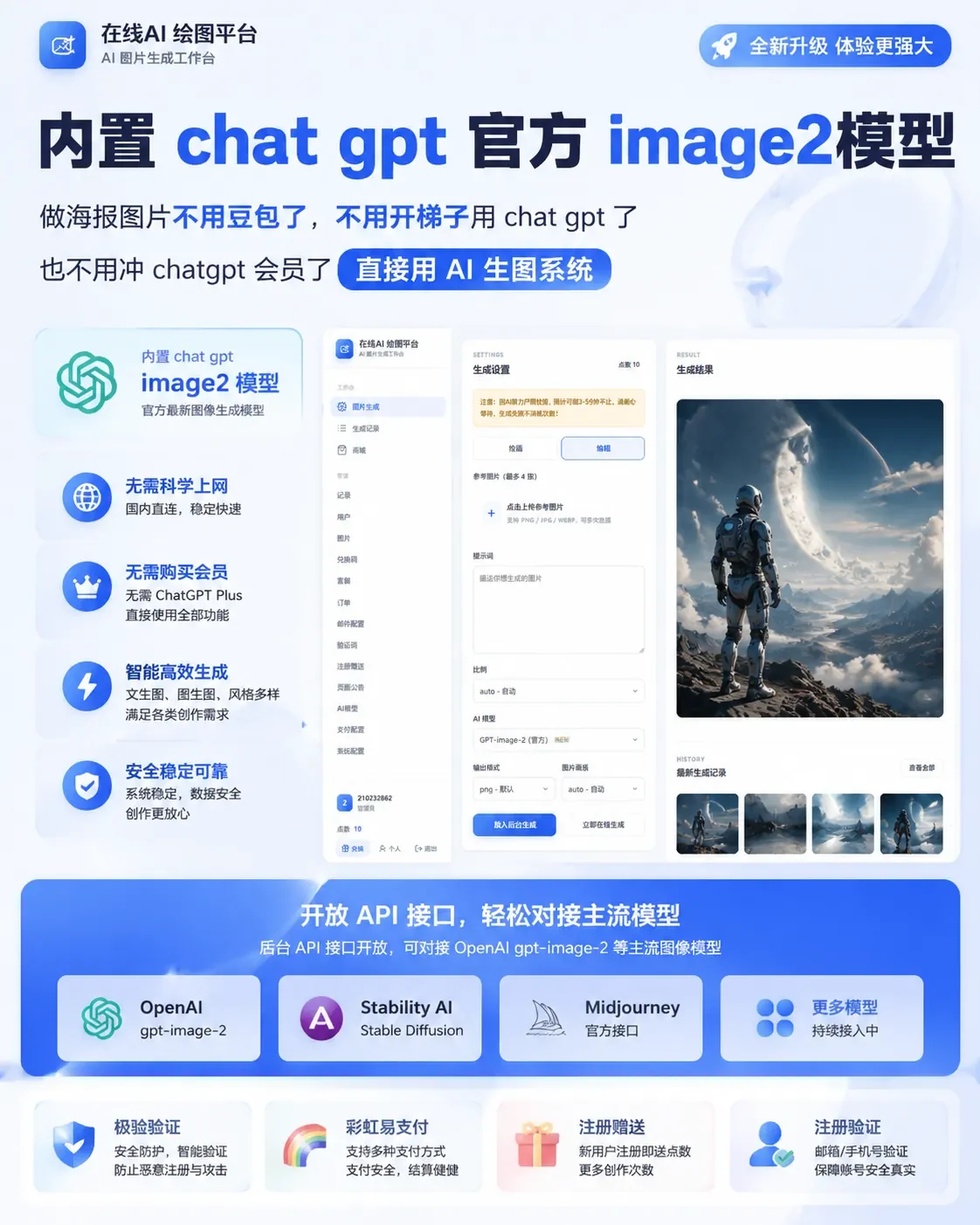 一款PHP的AI图片创作系统 可以对接 OpenAI gpt-image-2 等主流图像模型-大圣源码网
