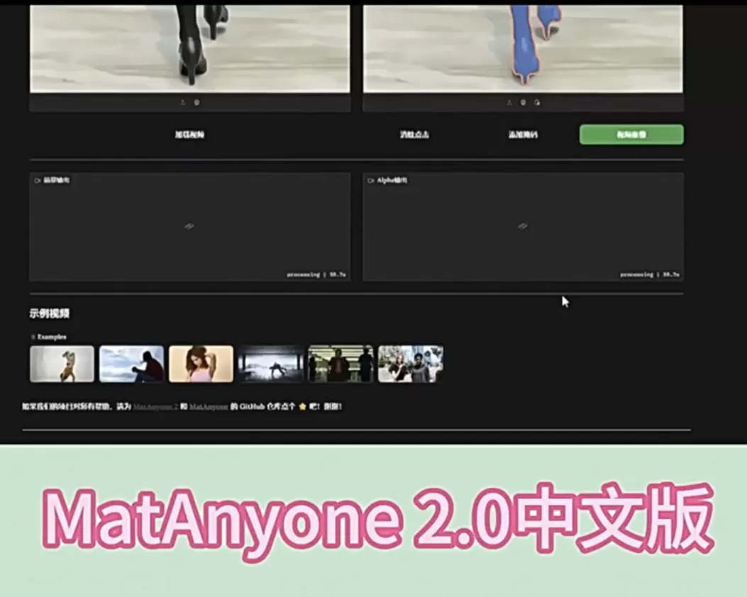 MatAnyone2.0中文AI长视频抠图工具一键抠像去水印去人物软件win